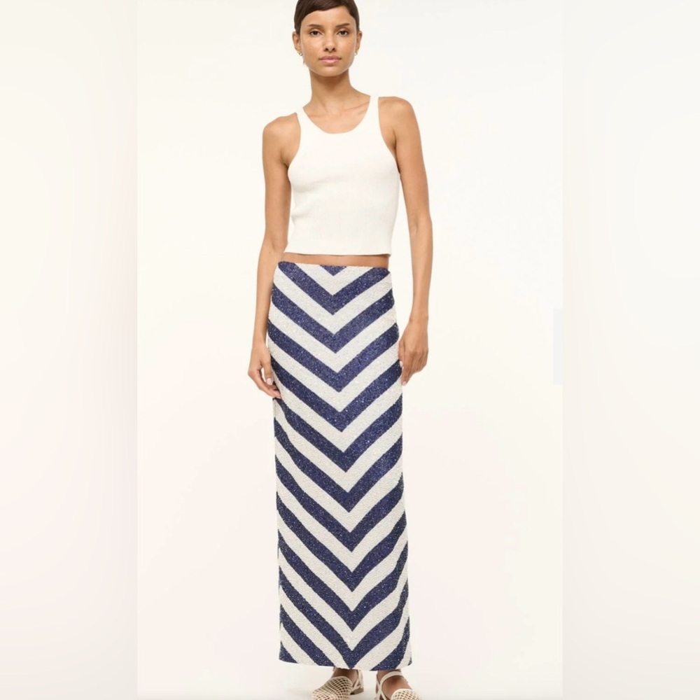 NWT STAUD GLASS BEADED ST TROPEZ SKIRT ON THE HORIZON- SIZE 6